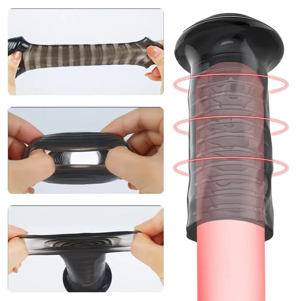 Có Thể Tái Sử Dụng Dương Vật Vòng Bao Quy Đầu Corrector Trì Hoãn Xuất Tinh Silicone Gà Trống Vòng Dick Tăng Kích Thước Nam Khiết Tịnh Lồng Đồ Chơi Tình Dục Cho Nam — image 5