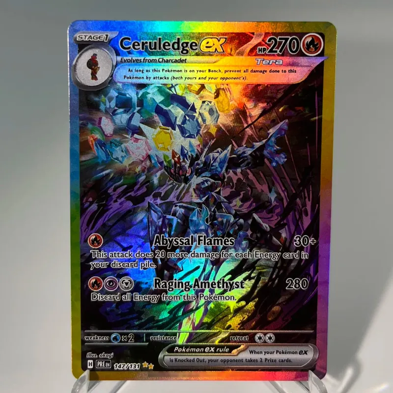 Kad PKM Prismatic Evolutions PTCG5-A GX Rainbow Umbreon Sylveon Leafeon ex Rare Collection Battle Toys Hadiah untuk Hobi — image 10