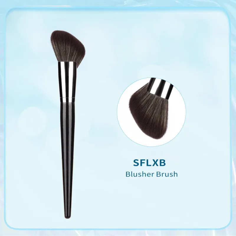 Ovw novos pincéis de maquiagem cabo preto macio macio sombra fundação corretivo mistura blush escova cosméticos ferramenta beleza — image 11