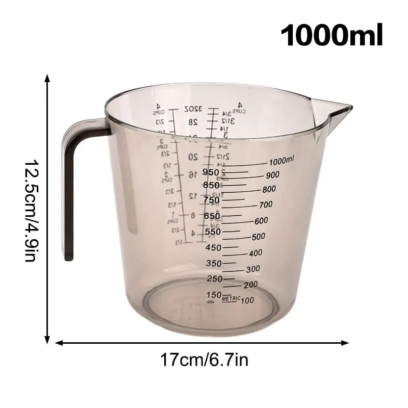 1 Chiếc Làm Bánh Chất Lỏng Cốc Đo PS Cân Cốc Nhựa Đo Thể Tích Cốc Bếp Dụng Cụ Nướng Bánh 150/300/600/1000Ml — image 10