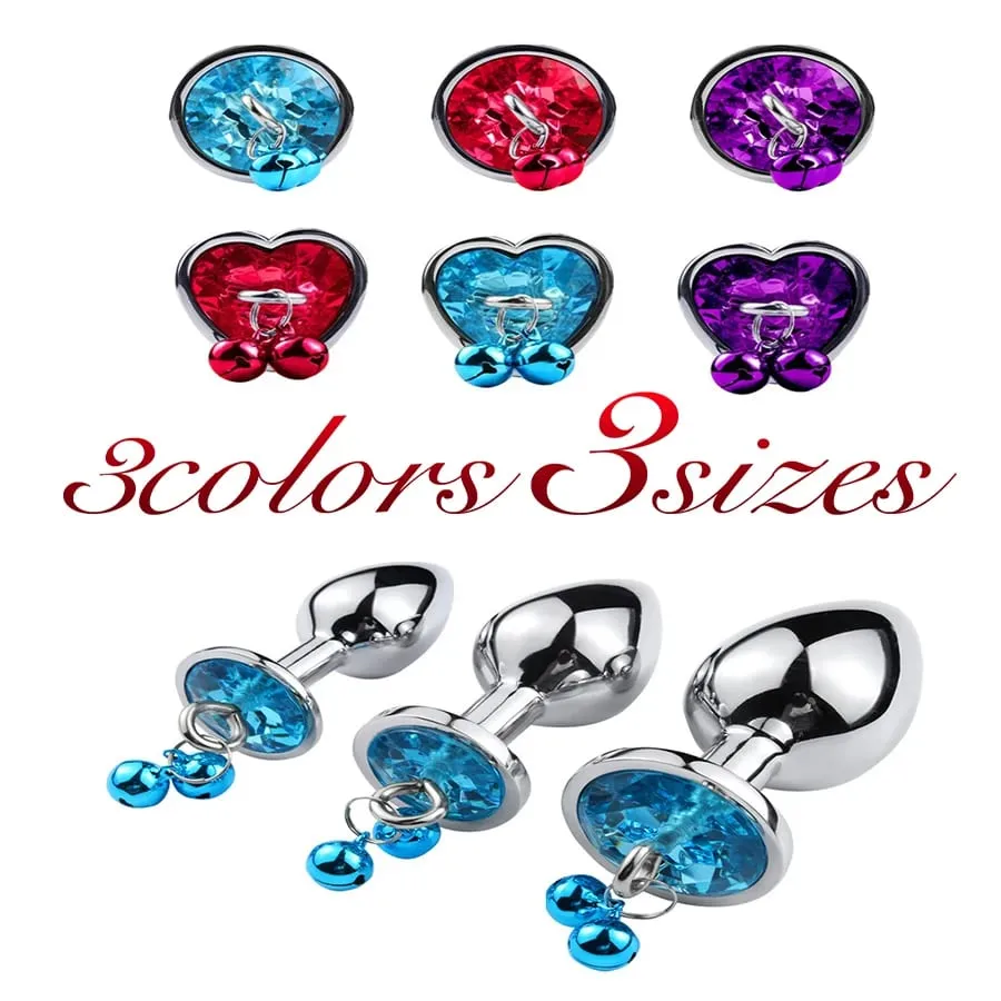 3 größen Metall Glocke-förmigen Anal Plug Traktion Kette Anal Massage Prostata Stimulation Massage Werkzeuge Erwachsene Sex Spielzeug Für paare — image 2