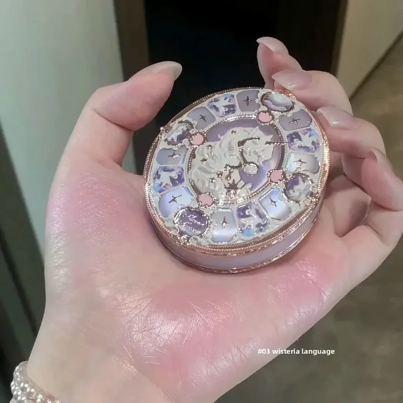 Flower Knows Unicorn Vintage Eyeshadow Palette Blush Highlighter Lipstick Cute Girly เครื่องสำอางสำหรับผู้หญิง — image 16