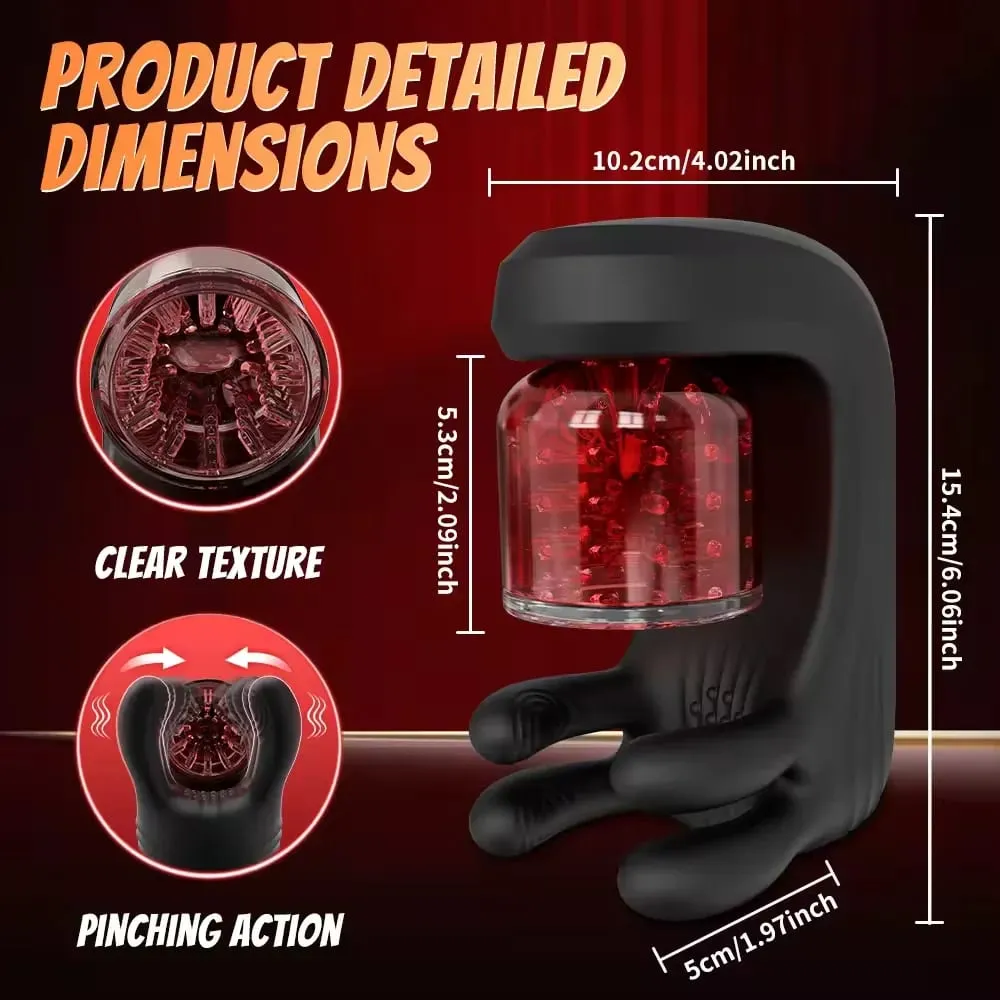 ชายไฟฟ้าPenis Stimulator Massagerเทรนเนอร์ 9 โหมดการสั่นสะเทือนการหมุนUSBสำเร็จความใคร่คัพอุปกรณ์สำหรับผู้ใหญ่เพศของเล่นสำหรับผู้ชาย — image 6