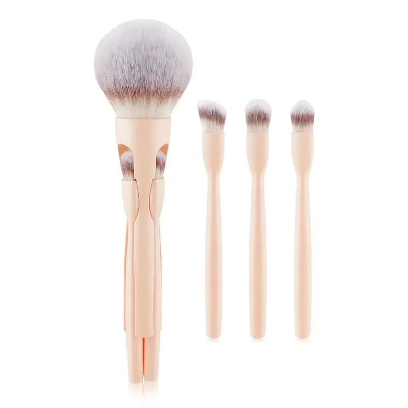 4 pezzi 4 in 1 set di pennelli per trucco aspirazione magnetica pennello per fard in polvere pennelli per trucco da viaggio pennello per correttore morbido