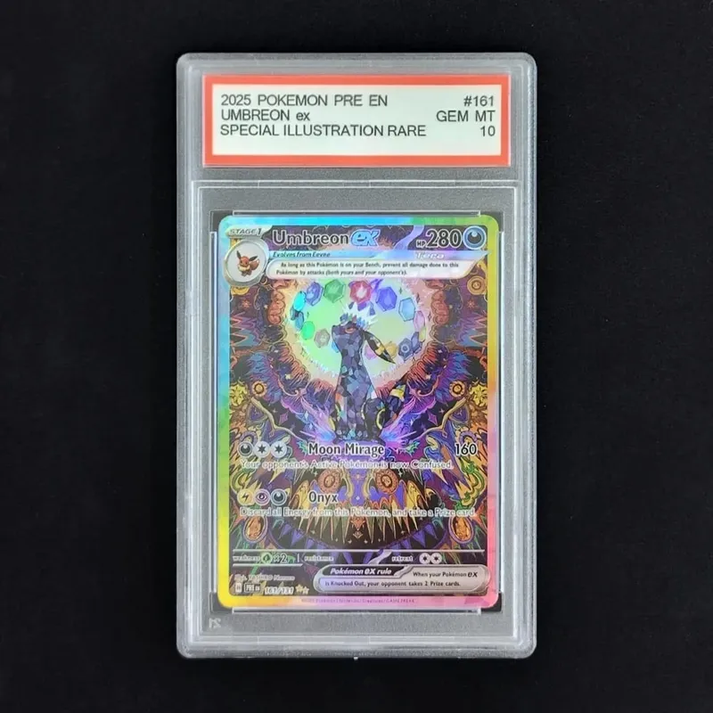 Proxy POKEMON PRE English PRISMATIC EVOLUTIONS #161 UMBREON ex Grado 10 Tarjeta de juguete de colección — image 9