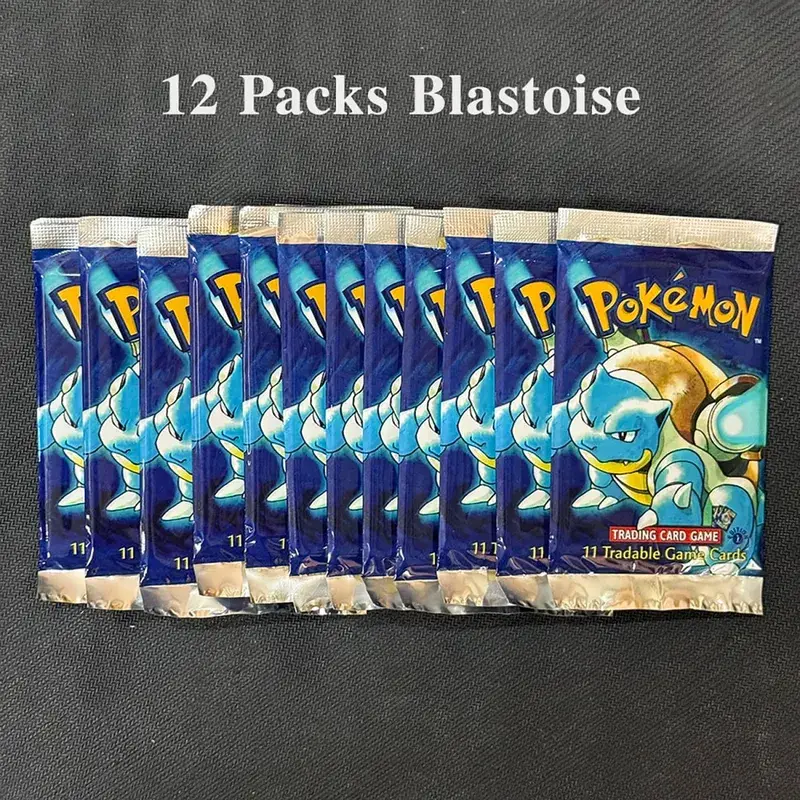 11 Karten/Packung PTCG Booster Packs Ersatzkarte Dschungel/Fossil/Basisset Charizard Blastoise Venusaur PKM Brettspiel-Sammelkarten — image 10
