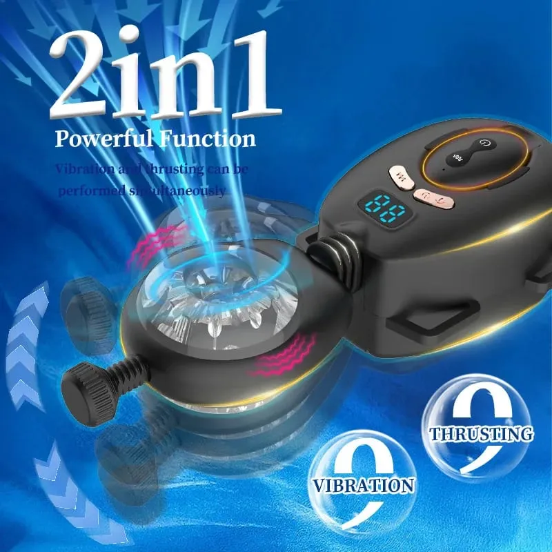 Masturbador masculino de balanço automático, masturbador vibratório de impulso para homens, brinquedo sexual adulto de bolso — image 3