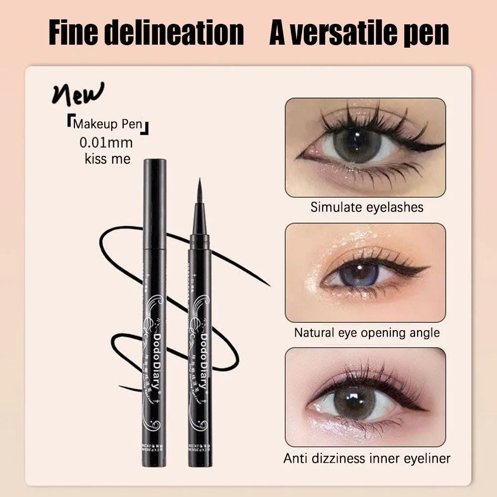New Black Brown Color Liquid Eyeliner Pen Waterproof Long-lasting Natural Eye Liner Pencil Fast Dry Soft Texture Makeup Tools — image 2