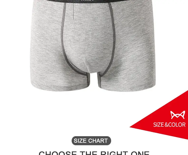 MiiOW 3pcs 40S Modal Men Boxers Underwear Breathable Mesh Men's Panties Boxershorts 3A Graphene Antibacterial Man Underpants 3256806622346870 — image 11