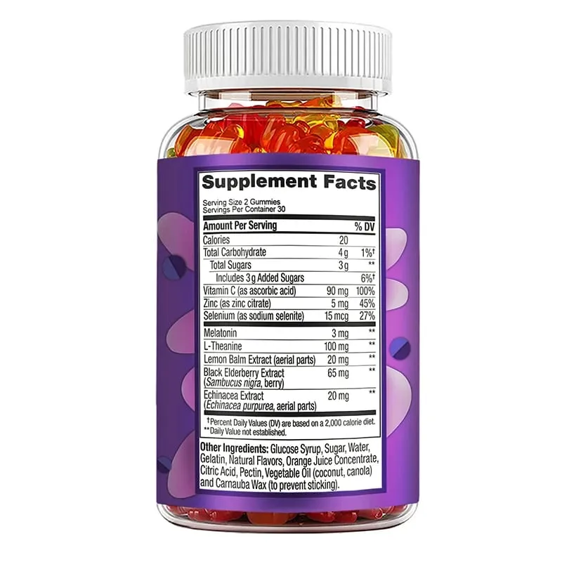 Sleep Gummies - พร้อมเมลาโทนิน L-Theanine - ช่วยการนอนหลับบรรเทาความเครียดส่งเสริมการนอนหลับอย่างรวดเร็วและเพิ่มคุณภาพการนอนหลับ — image 2