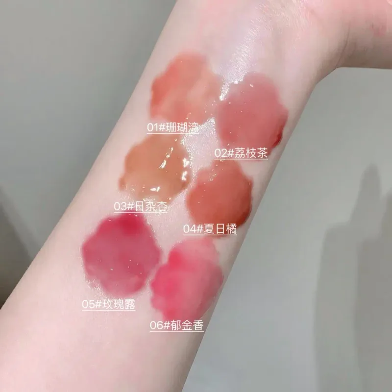 Kakashow Rossetto idratante a specchio (punta di pennello in ferro) Lucidalabbra in gel Lucidalabbra idratante in 6 tonalità nude naturali Cosmetici — image 5