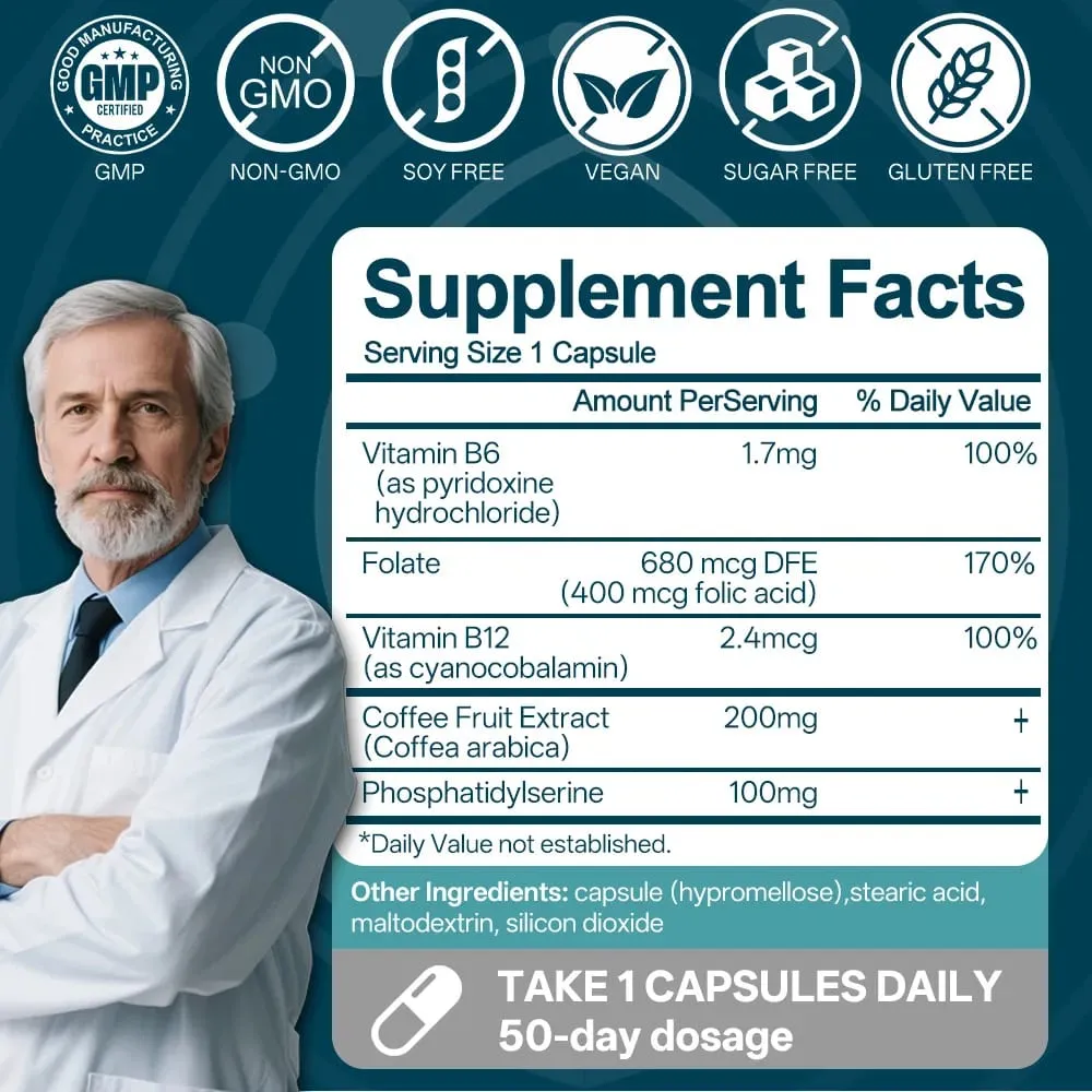 Memory 3D Brain Supplement – Nootropische Kapseln für Gedächtnisfokus und kognitive Funktion – Kurzzeit-, Langzeit- und Arbeitsgedächtnis — image 5