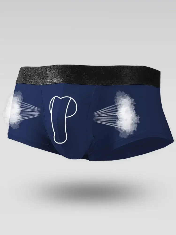 Spermatiska kalsonger herr issilke sommartunna pojkar scrotal buttonstock split varicose boxershorts