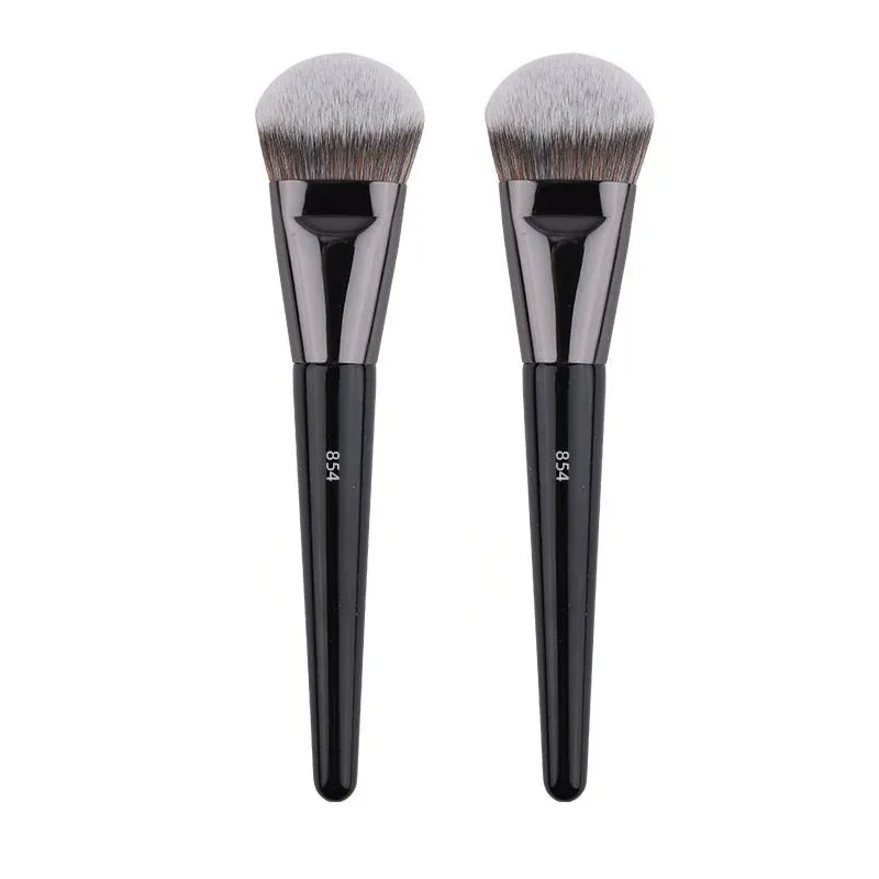 1 unidad #854 brochas de maquillaje en ángulo, Base, brochas de maquillaje, herramientas cosméticas negras líquidas inclinadas, bolígrafos de belleza, herramienta de maquillaje — image 7