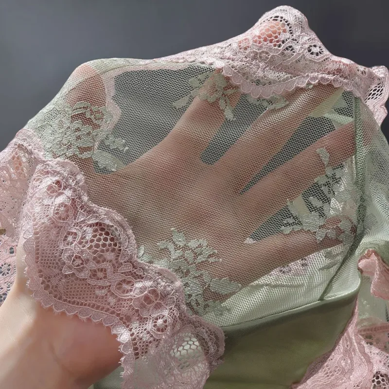 Hommes Triangle culotte dentelle garniture papillon noeud motif fleur mince Super confortable U renflement poche respirant Transparent Underwe — image 7