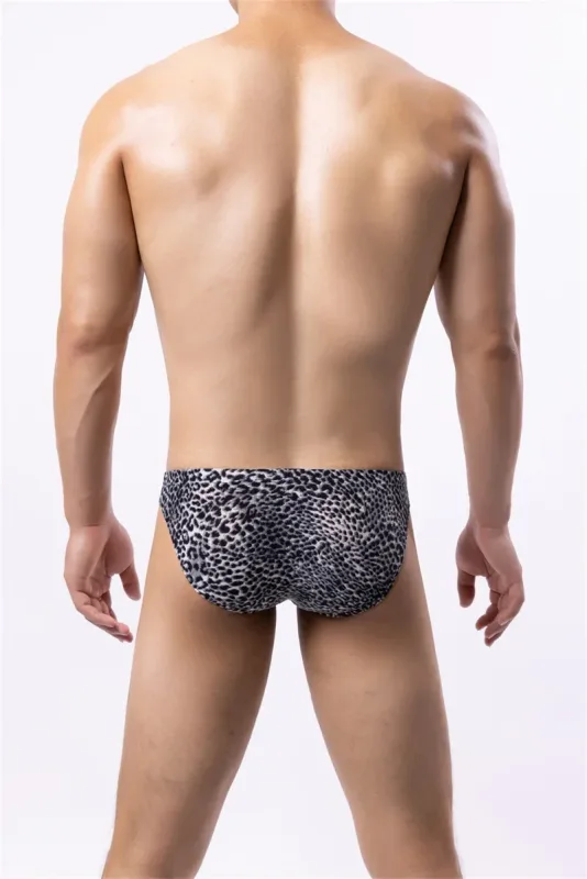 Seluar Dalam Lelaki Seksi Seluar Dalam Corak Leopard Pinggang Rendah Seluar Slip Lembut Pakaian Dalam Seluar Dalam Kantung Tangas Sexis De Hombre