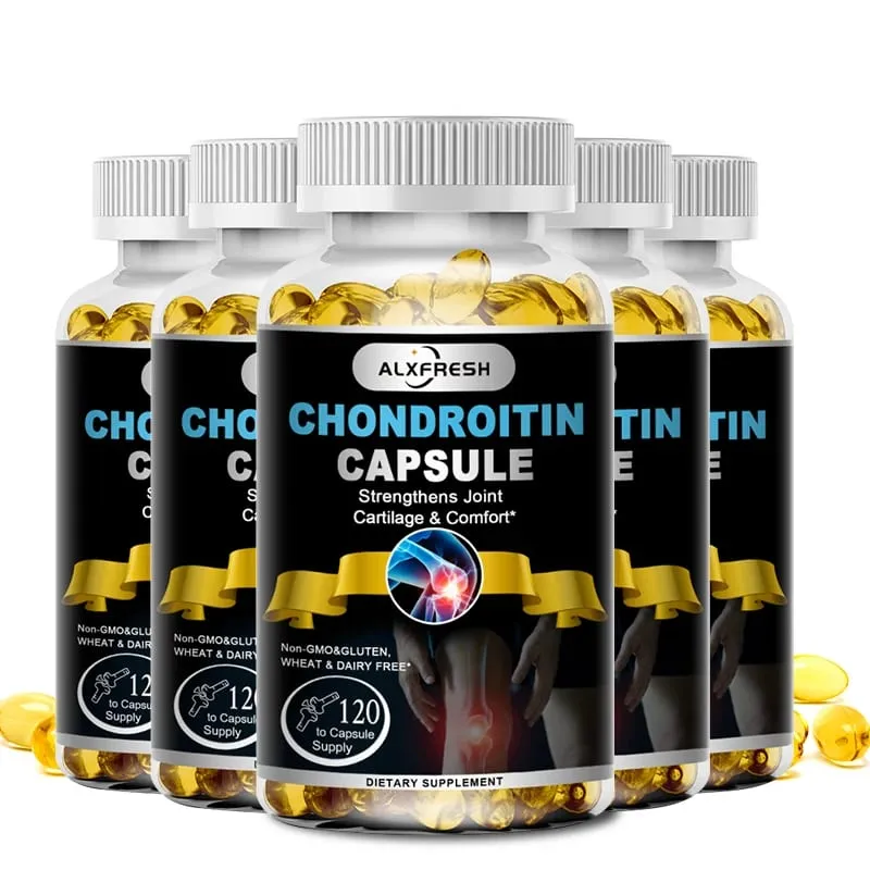 Alxfresh Glucosamine Chondroitin dengan MSM Turmeric Vitamin D untuk Penyerapan Tulang Suplemen Sokongan Sistem Imun Kalsium — image 1