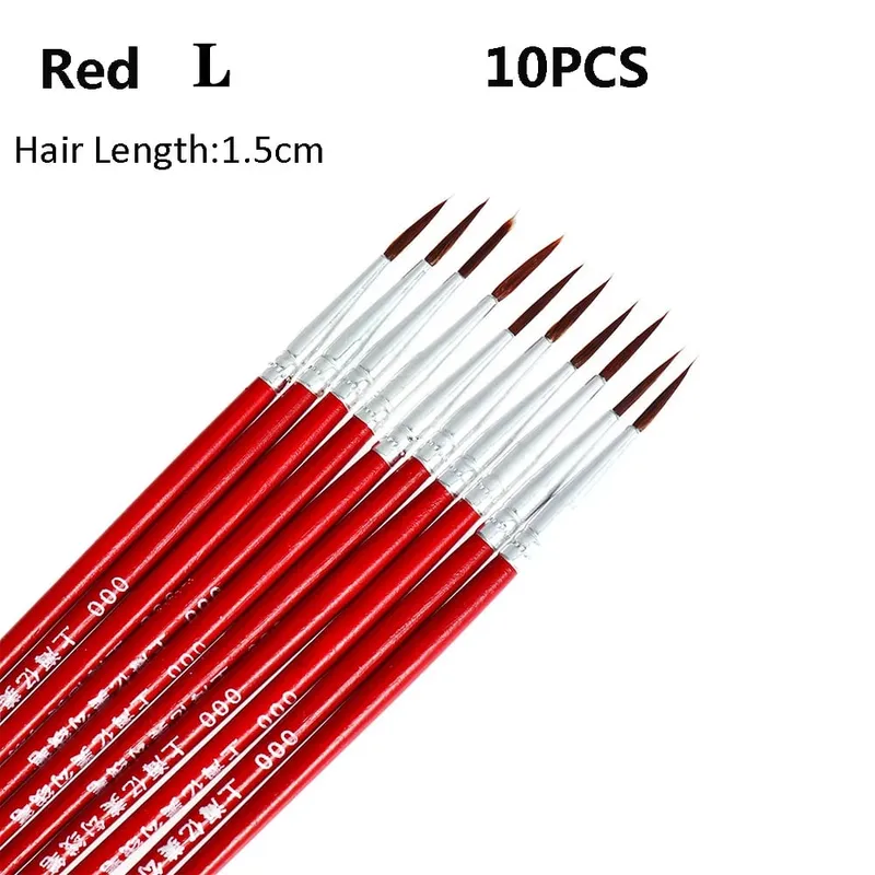 10Pcs 좋은 손으로 그린 얇은 후크 라인 펜 드로잉 아트 펜 나일론 브러쉬 메이크업 아이 라이너 펜 세부 브러쉬 화장품 미술 용품 — image 16