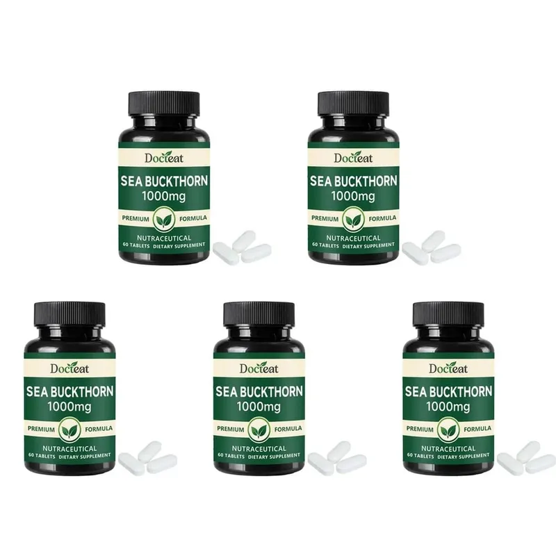 Docteat Havtorn 1000mg Tabletter Daglig Immunfunktion Støtte Antioxidant Ernæring Vitamin C Zink Vitamin D3 60 Tabletter — image 11