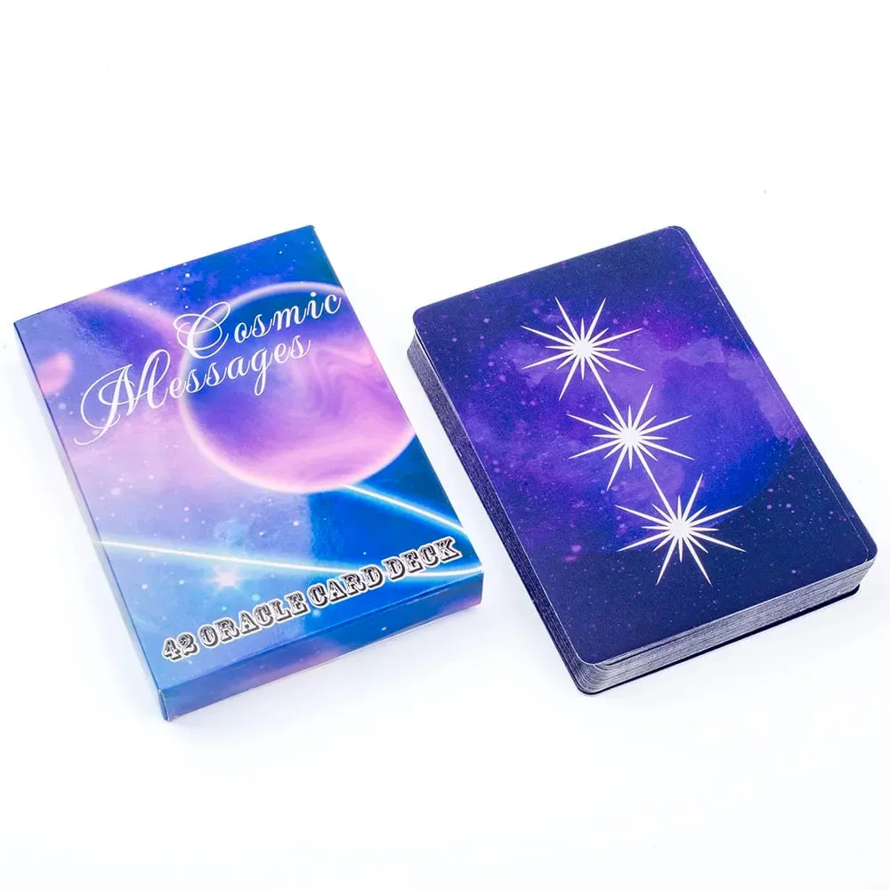 42 Oracle Card Deck Cosmic Messages Divination Inspirerande brädspel engelsk version 10,3x7,3cm — image 1
