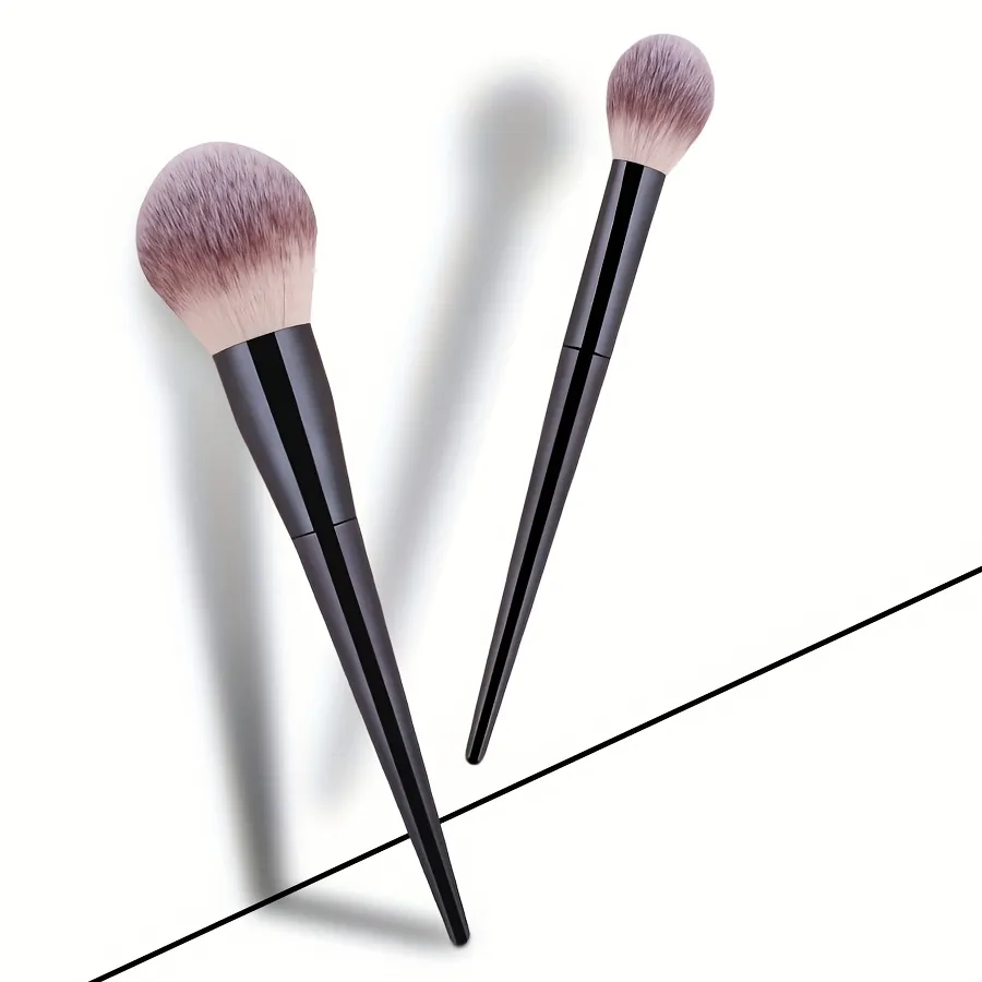 Pinceaux de maquillage professionnels, avec grands poils en Nylon souple et pointes elliptiques/Contour, compatibles avec fond de teint, Blush Po, 2 pièces — image 2
