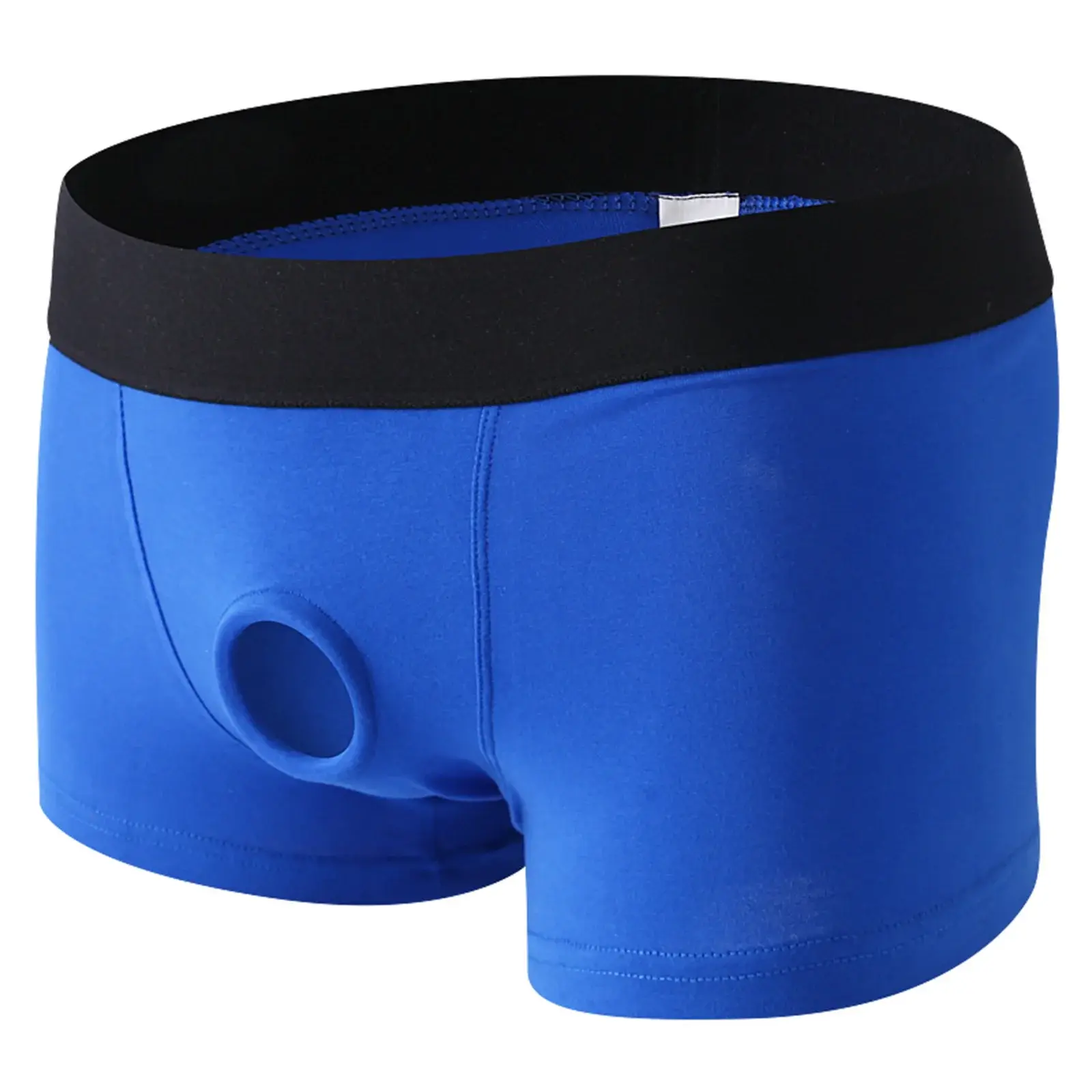 นักมวยชายหลุมด้านหน้าชุดชั้นในซิลิโคน Cockring เซ็กซี่ Boxershorts เอวกว้างกางเกงผ้าฝ้าย Hollow OUT ชุดชั้นใน — image 1