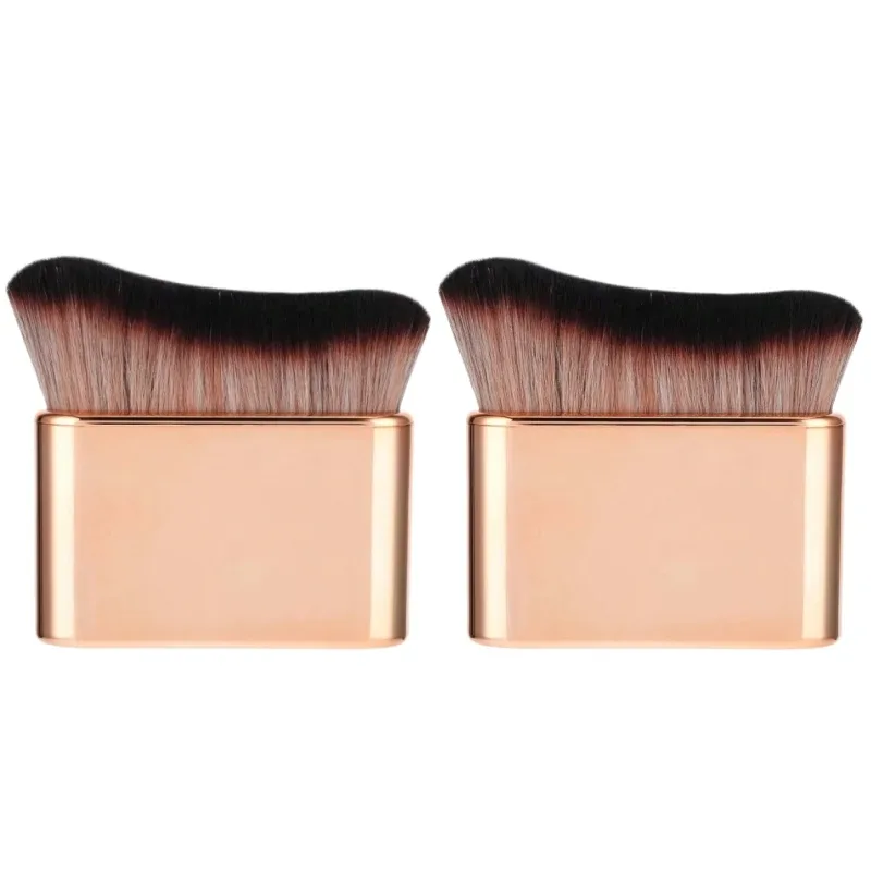 Pennello autoabbronzante per il corpo Pennelli per trucco morbidi dorati Pennello autoabbronzante portatile Strumenti per applicare la crema solare per fondotinta per collo e gambe — image 12