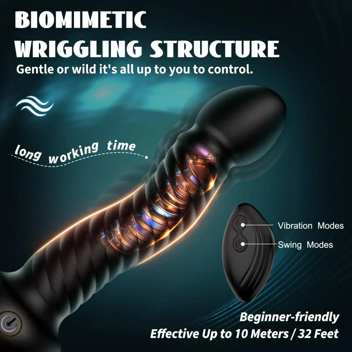 Joyoxia Zappelnder Analvibrator, männliches Prostata-Massagegerät, vibrierender Buttplug mit Fernbedienung, Sexspielzeug für Erwachsene für Männer, schwule Frauen — image 5