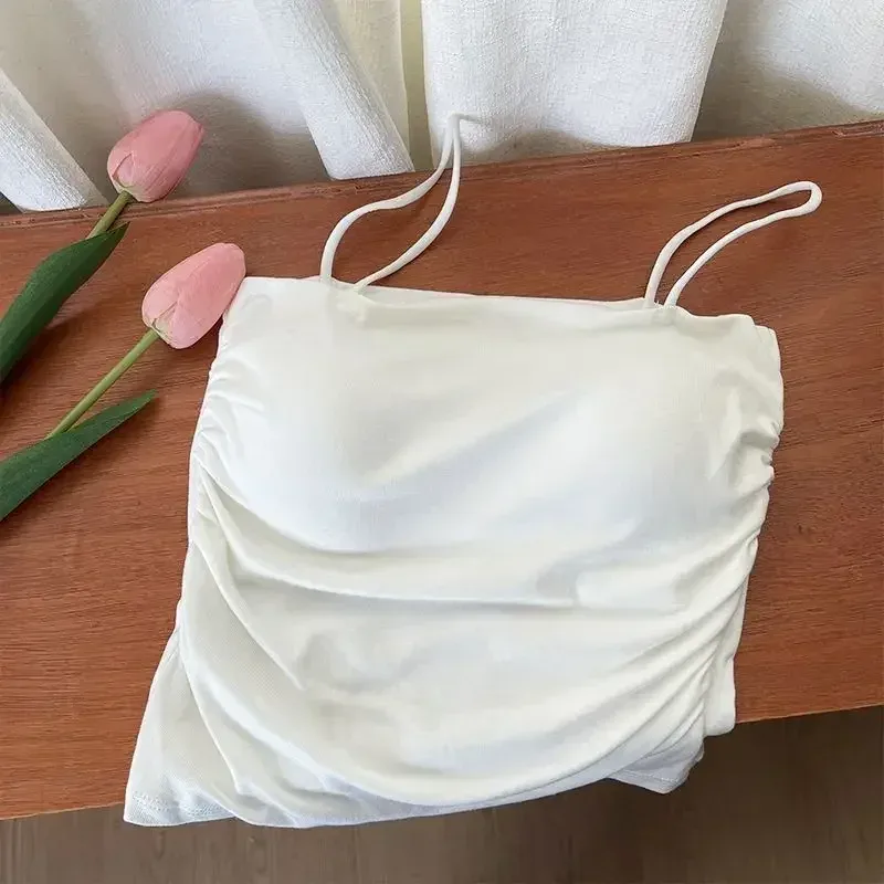 Solidna, dopasowana, zapinana na zamek kamizelka z paskiem na klatkę piersiową, odzież wewnętrzna Slim Fit, wyszczuplająca, krótka koszulka wierzchnia Gyaru — image 11