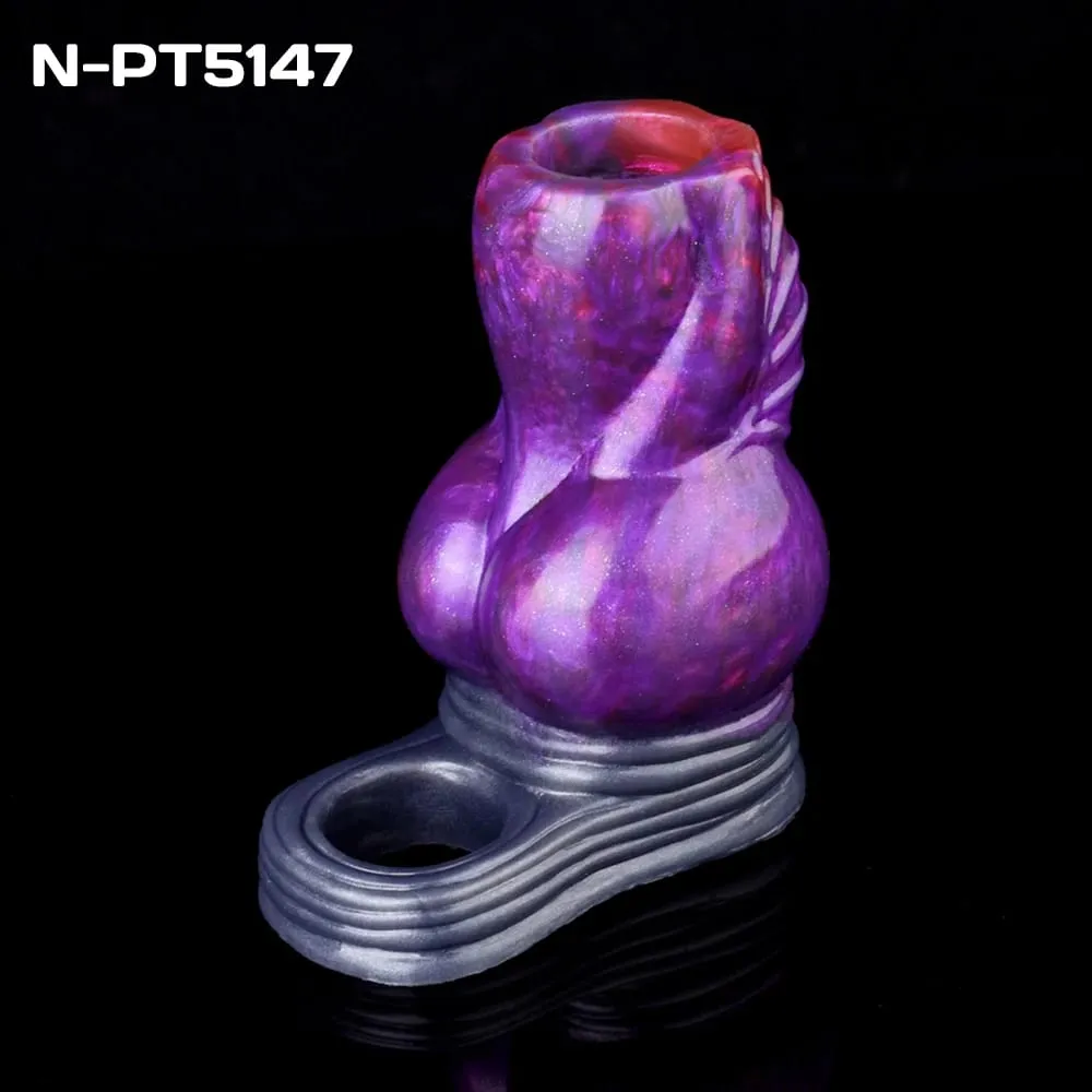 Multi-ประเภทเปิดแฟนตาซี Hollow Dildo ซิลิโคน Cock Sheath ชายอวัยวะเพศชาย Anti-DROP แหวนของเล่นสำหรับผู้ใหญ่ 18 + — image 3