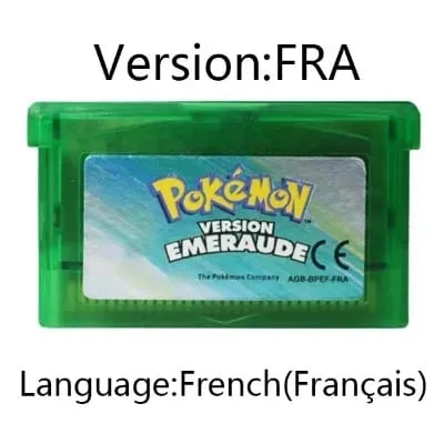 GBA jeu Pokemon série cartouche de jeu vidéo carte de Console Pokemon émeraude rouge feu rubis feuille vert saphir multi-langue — image 17