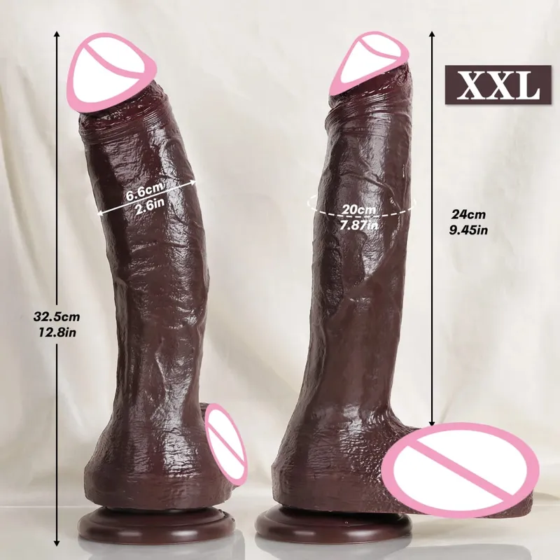Vibrador realista pênis macio duplo silicone vibradores vaginal e anal masturbador pau grande para mulher masturbação adulto brinquedo sexual 18 + — image 9
