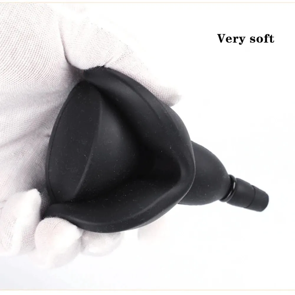 ยืดหยุ่นขนาดซิลิโคนปาก Gag BDSM Ball อุปกรณ์เสริม Plug Inflatable ที่ถอดออกได้ปั๊มสำหรับเร้าอารมณ์ Restraint Sex เกมเล่นของเล่น