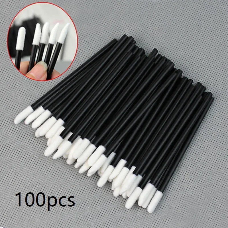 5/50/100Pcs Lip Brush เครื่องสำอางค์แปรงแต่งหน้าแบบพกพาลิปสติก Applicator ขายส่งแปรงลิปสติก Professional Make Up Tools — image 9