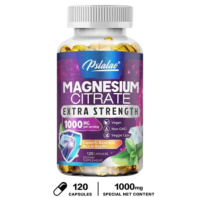 Magnesiumcitratkapsler 1000 mg - Maksimal absorption for muskelnerveknogler og hjertesundhed Glutenfri ikke-GMO — image 9