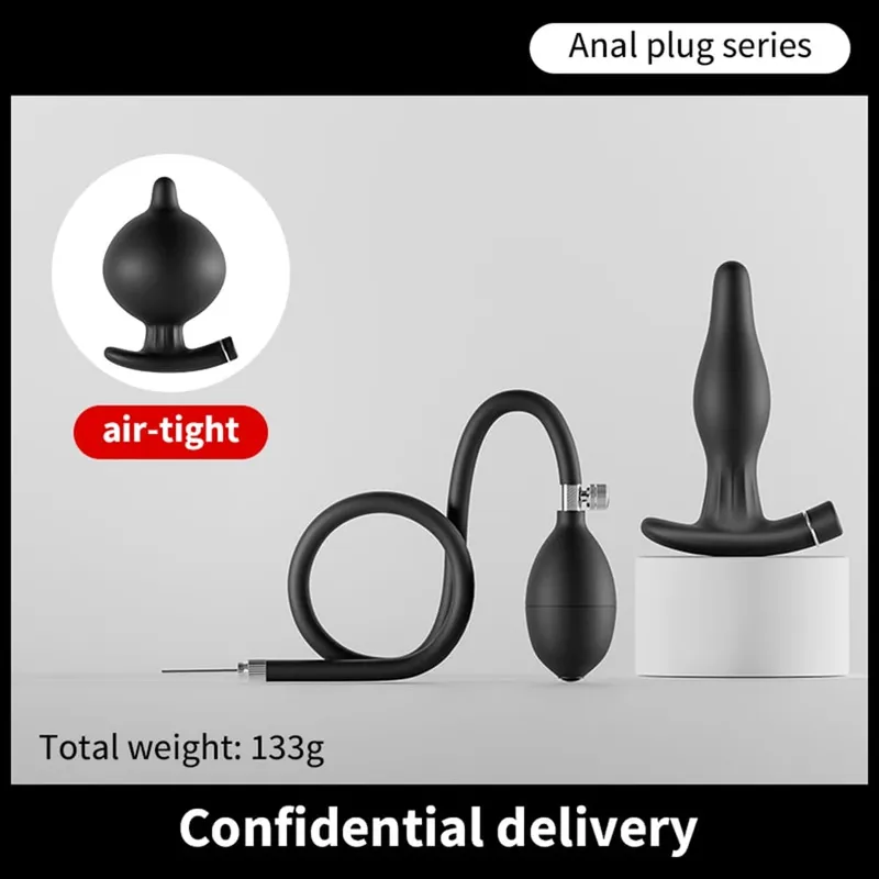 Vibrador de 10 frecuencias para próstata, inflado de cuentas, tapón Anal enorme, masajeador eléctrico para masturbación y orgasmo, producto sexual, tapón Anal, juguete sexual — image 9