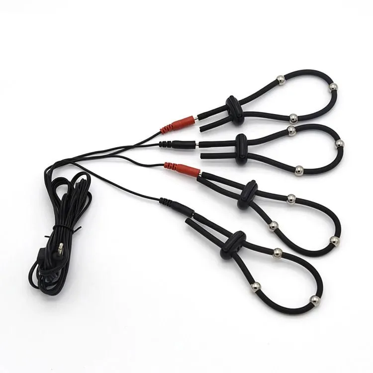 Anneau de pénis à choc électrique, électrostimulation du pénis, anneaux de Massage, jouets à thème médical pour hommes, accessoires de produits sexuels pour adultes — image 8