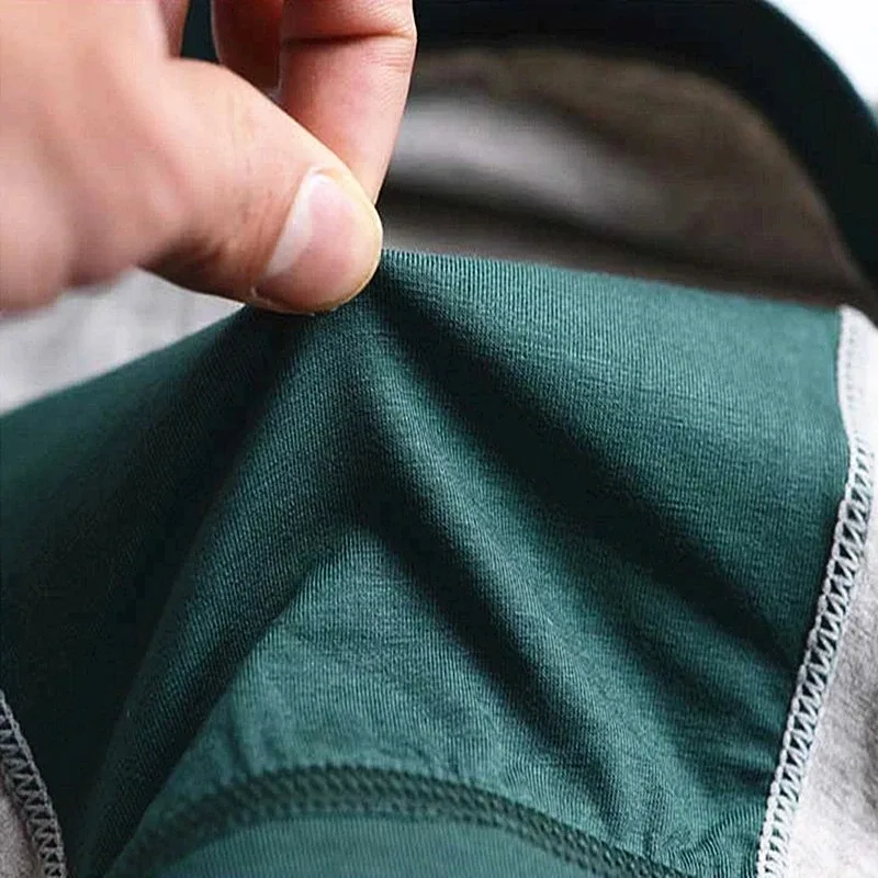 Stor storlek Sömlösa underkläder Herr Boxershorts i massiv bomull Herrtrosor Andas Boxers Herrpaket Kalsonger Man — image 5