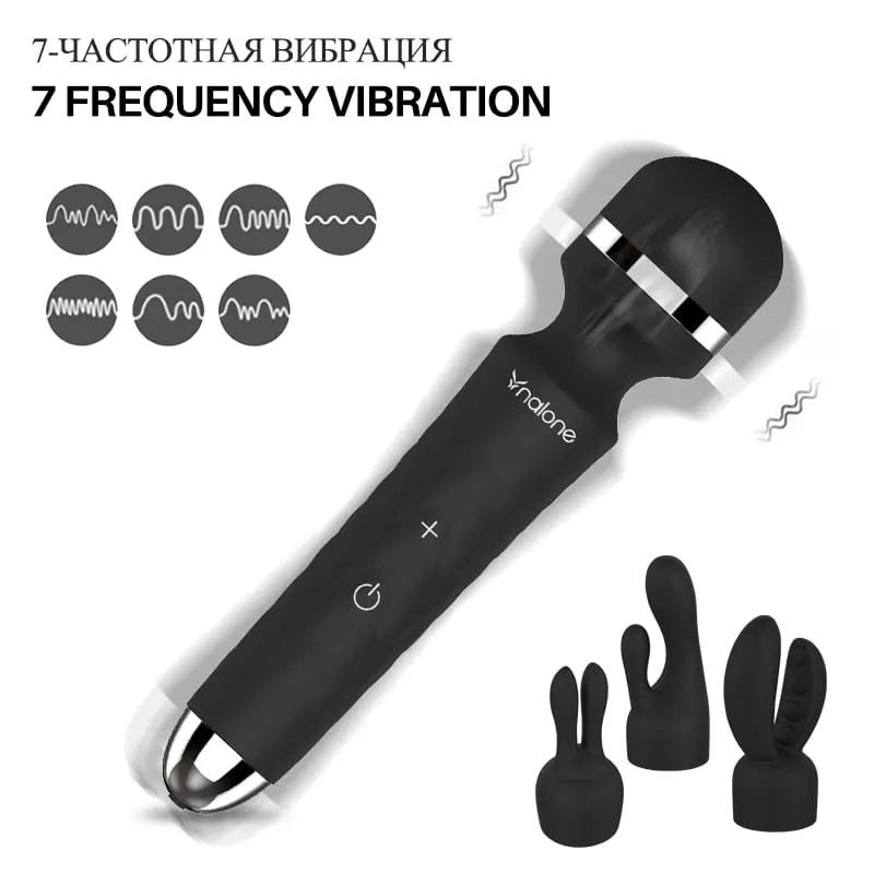 Nalone Krachtige Vibrator Optioneel 3 Nozzles USB Opladen Toverstaf AV Vibrator Stimulator Trillingen Dildo Volwassen 18+ Vrouwen Seksspeeltje