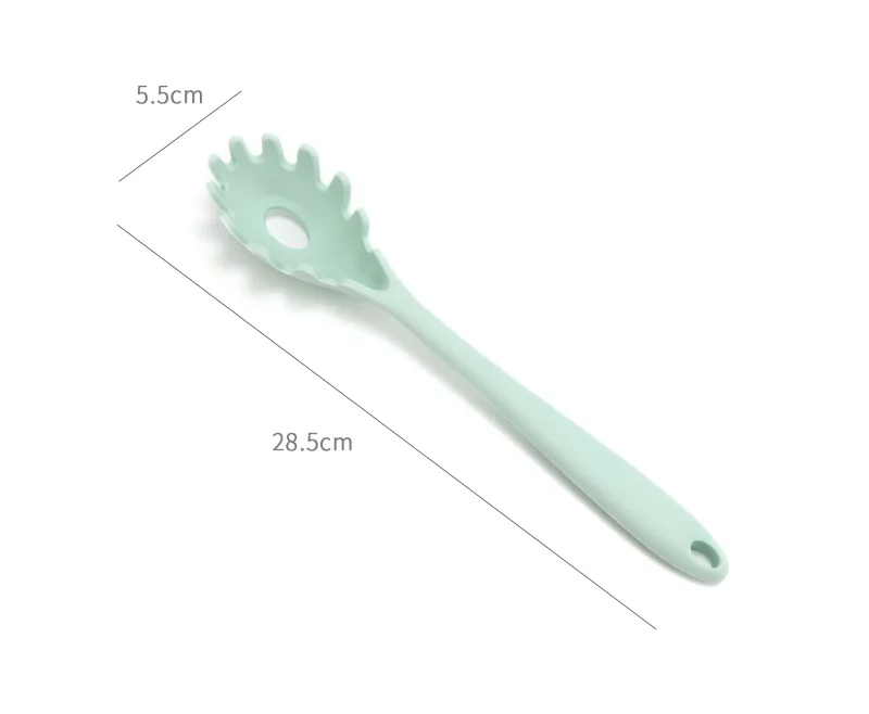 11.2 inch Pasta Vork Premium Siliconen Spaghetti Zeef Hittebestendige Noodlepel Server Food Grade Keuken Koken Gereedschap — image 2