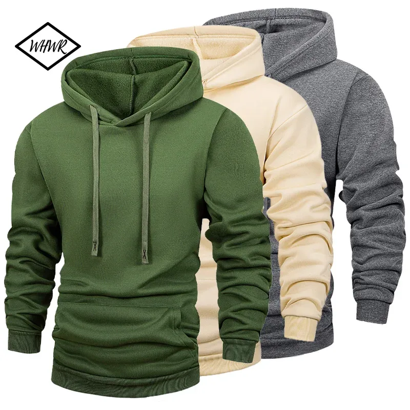 ผู้ชายผู้หญิงแขนยาวเสื้อกันหนาวสีทึบระบายอากาศH Oodiesหลวมสบายๆเสื้อกันหนาวหมวกคอกลมเสื้อด้านล่างเสื้อเสื้อสวมหัว — image 5