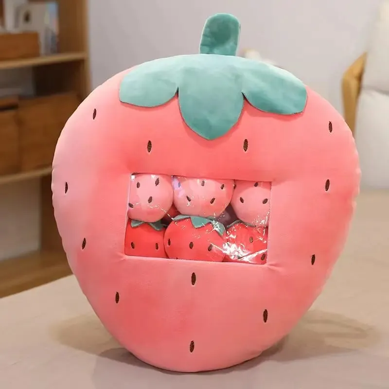 Enam Mainan Kecil Di Dalam Bantal Mewah Buah Kartun Comel Kusyen Sofa Sumbat Lembut Homdecor Bantal Sandaran Hadiah Kanak-kanak — image 13