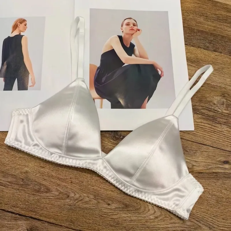 Femmes sous-vêtements Sexy coupe triangulaire soutien-gorge ensemble petite poitrine haut soutien-gorge confortable Push Up soutien-gorge respirant sous-vêtements sans couture — image 10