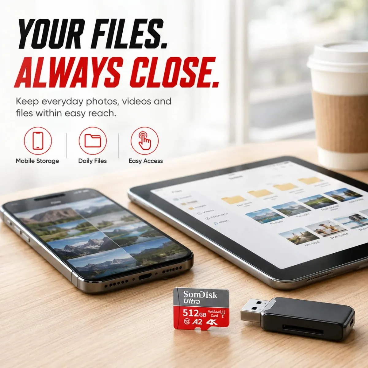 การ์ด Micro SD/TF ขนาด 128GB การ์ดความจุขนาดใหญ่ Class10 สูงถึง 100MB/s การ์ดเก็บข้อมูลกันน้ำใช้สำหรับกล้อง/เครื่องบันทึกการขับขี่ — image 5