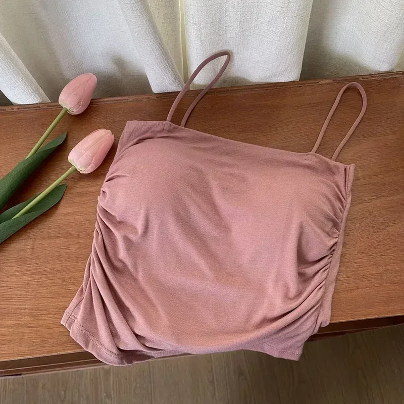 Solidna, dopasowana, zapinana na zamek kamizelka z paskiem na klatkę piersiową, odzież wewnętrzna Slim Fit, wyszczuplająca, krótka koszulka wierzchnia Gyaru — image 9