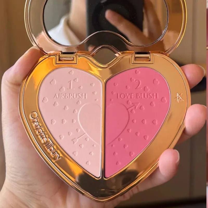 CT Setting Spray Ljusar Setting Powder Compact Two-tone Heart Blush Hydrating Lip Mask Highlight Borsthuvud Makeup Essence