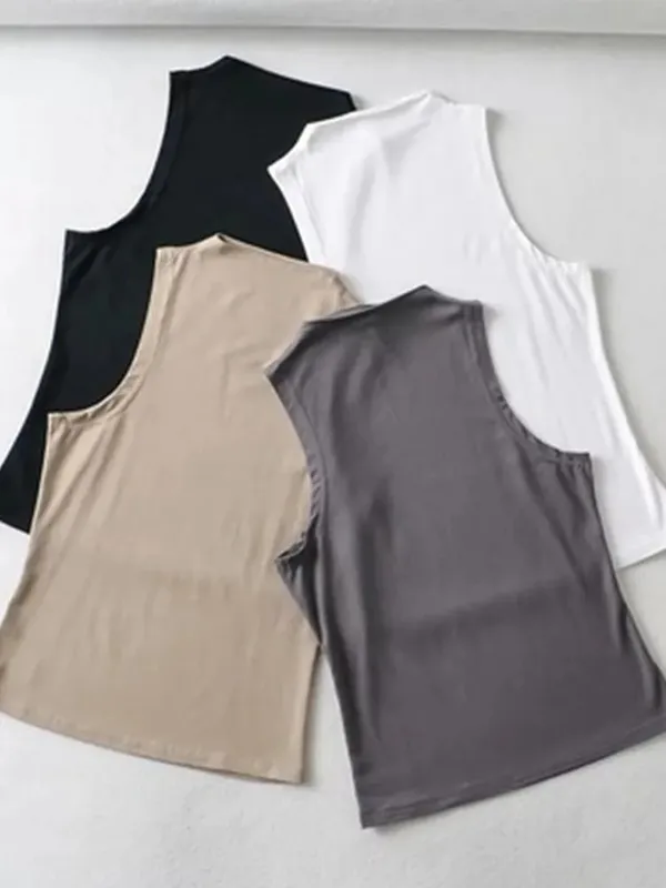2025 sommer NEUE Ankunft Frauen Einfarbig Kausalen Sexy Croped-Top Ärmellose Tank Streetwear — image 7