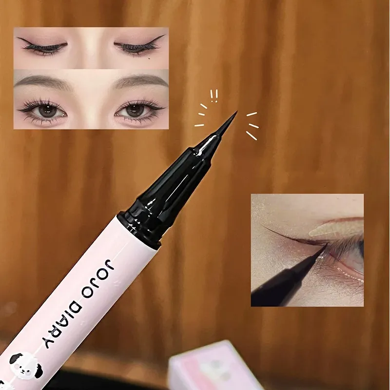 Quick-dry Eyeliner ดินสอแต่งหน้า Lasting Smooth Ultra บางสีดำสีน้ำตาล Matte Eye Liner กันน้ำอายไลเนอร์ปากกาเครื่องสำอาง — image 2