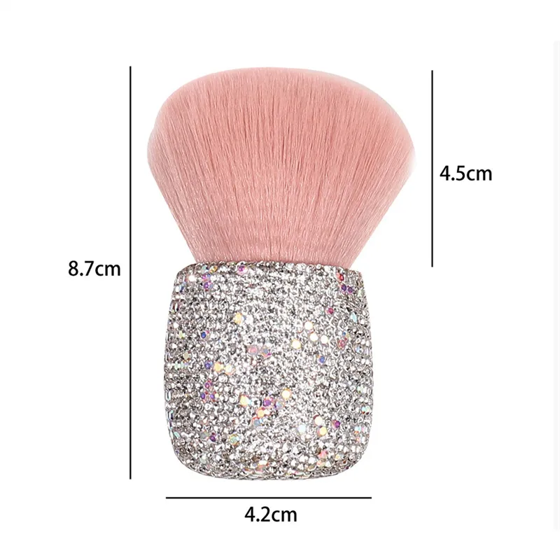 Diamond Handle Makeup Brush Professional Loose Powder Brush Blush Brushes Mushroom Head Foundation Blush Soft Hair Brush Tool — image 2