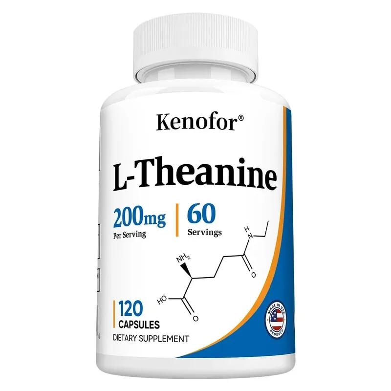 L-teanina 200 Mg Integratore di teanina extra forte – Supporto per concentrazione e rilassamento Miglioramento del sonno Non OGM e senza glutine